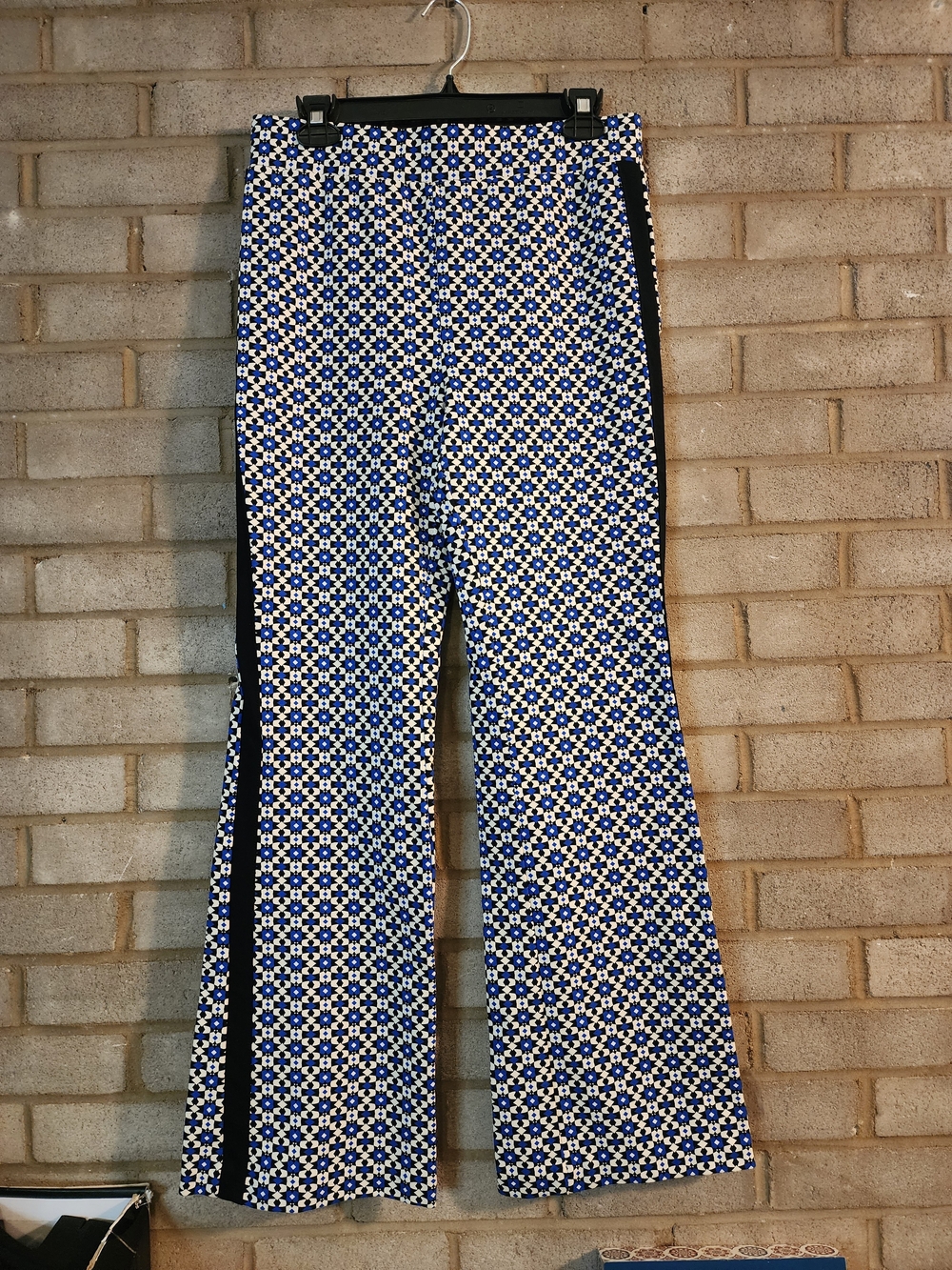 Maeve Pull-On Bootcut Pants in Blue Motif by Anthropologie - Picture 4 of 10